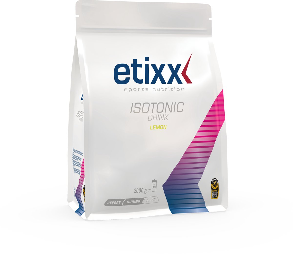 Goedkoopste Etixx Isotonic Drink - Sports Nutrition - Sportdrank - 2000 gram - Citroen - 2 1 Glucose Fructose - Neutrale PH - Extra Natrium