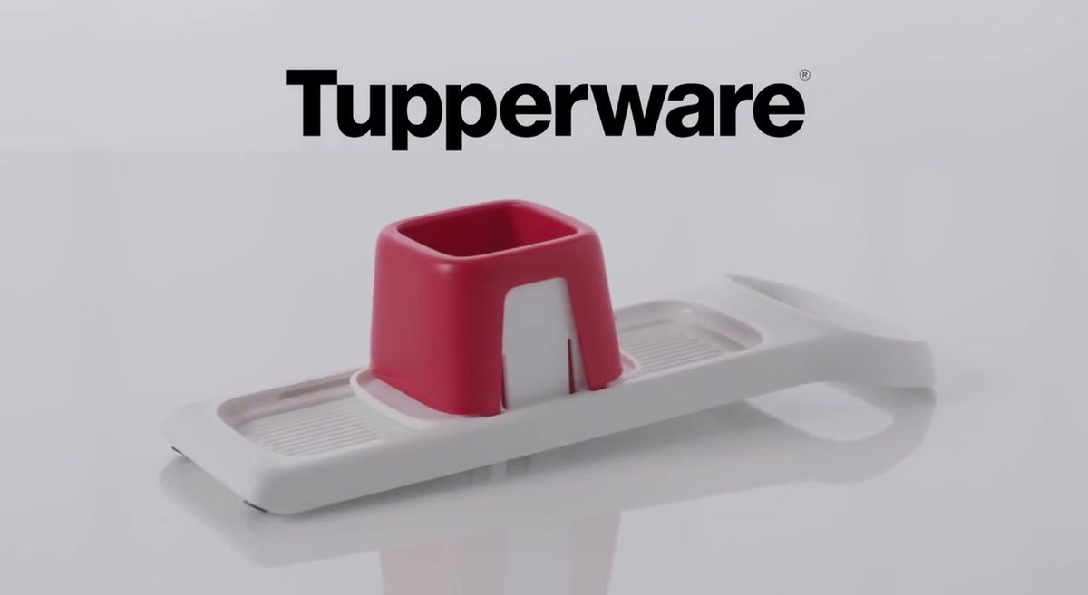 Râpe Mandoline Tupperware Avec Saladier - Occasion, Couleur Orange/beige, En Plastique - Pour Légumes Et Fromage