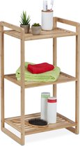 Etagère en bambou Relaxdays 3 étages - étagère de salle de bain sur pied - étagère de cuisine 70 x 40 x 30 cm - salon