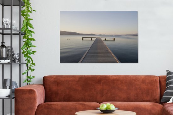 Vue pittoresque d'une jetée toile 140x90 cm - Tirage photo sur toile (Décoration murale salon / chambre)