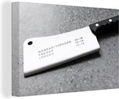 Une toile couteau de boucher 180x120 cm - Tirage photo sur toile (Décoration murale salon / chambre) XXL / Groot format!