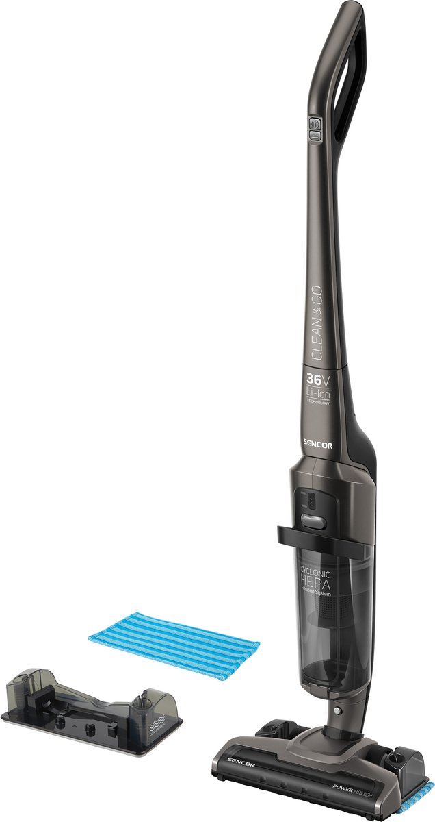 2-in-1 snoerloze steelstofzuiger - SENCOR - SVC 8936TI - 150 W - 78 dB - Zwart