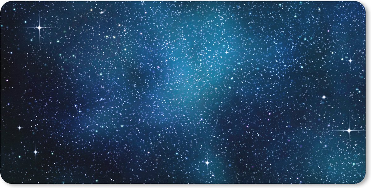 Muismat XXL 100x50 cm - Bureau onderlegger - Bureau mat Sterrenstelsel - Nacht - Melkweg - Jongens - Meisjes - Kinderen - Bureaumat - Gaming mousepad xl - Bureaulegger groot - Computer deskmat