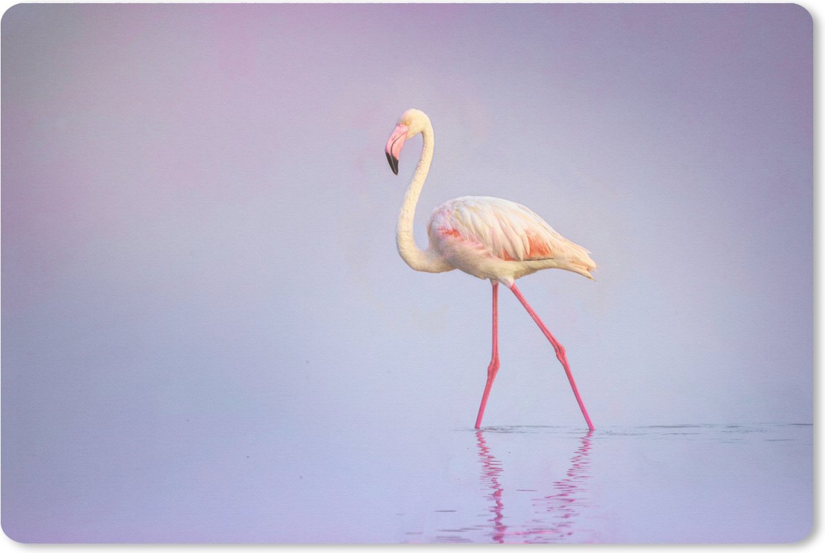 Muismat XXL 90x60 cm - Bureau onderlegger - Bureau mat Flamingo - Water - Roze - Bureaumat - Gaming mousepad xl - Bureaulegger groot - Computer deskmat