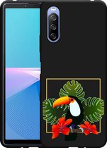 Sony Xperia 10 III Hoesje Zwart Tucan Designed by Cazy