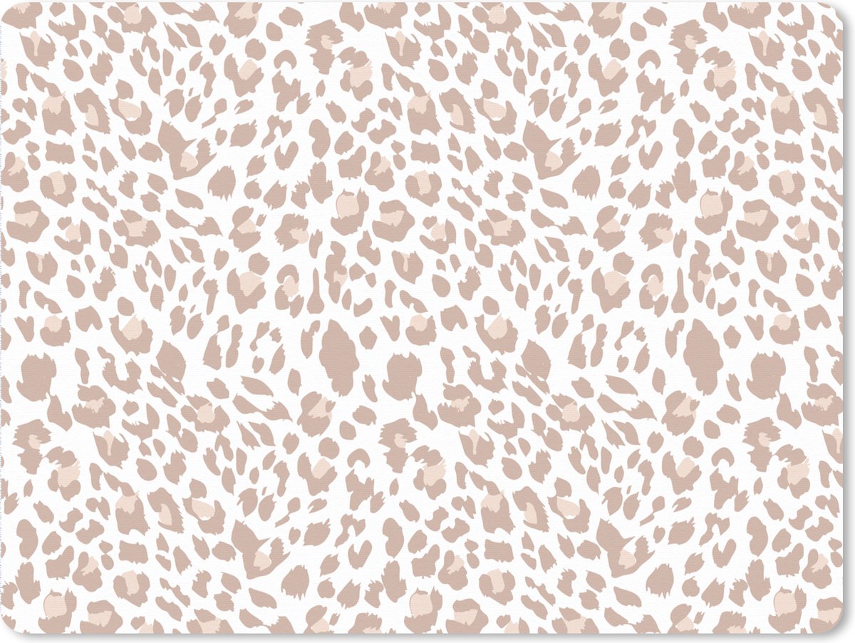 Muismat XXL 80x60 cm - Bureau onderlegger - Bureau mat Dierenprint - Panter - Pastel - Bureaumat - Gaming mousepad xl - Bureaulegger groot - Computer deskmat