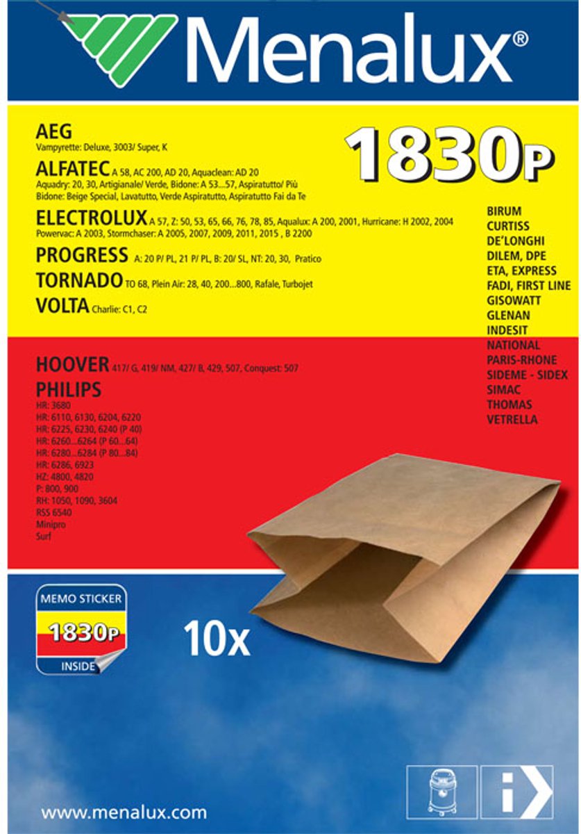 Electrolux S-Bag - STOFZUIGERZAK MENALUX - DELUXE 3003 SUPER K - 9001962308