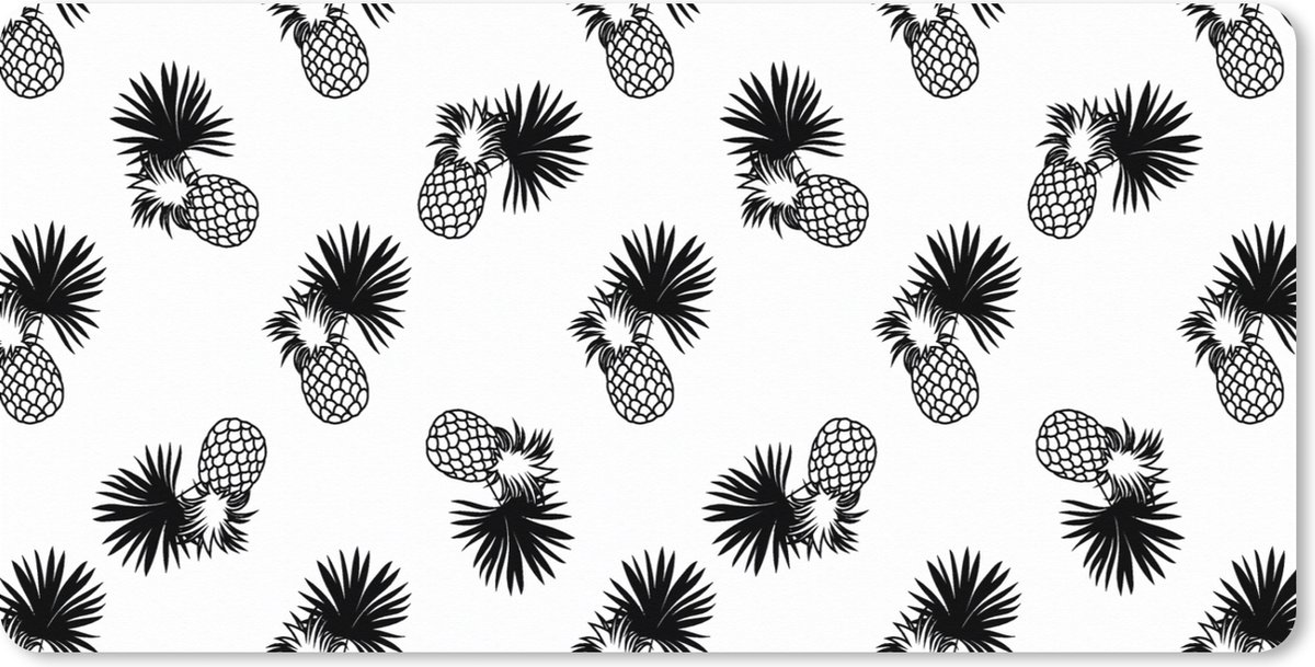 Muismat XXL 100x50 cm - Bureau onderlegger - Bureau mat Ananas - Patronen - Jungle - Bureaumat - Gaming mousepad xl - Bureaulegger groot - Computer deskmat