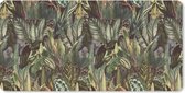 Tapis de souris XXL - Sous-main - Tapis de bureau - Feuilles - Jungle - Vintage - Motifs - 90x45 cm - Tapis de souris XXL