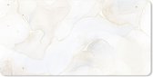 Muismat XXL - Bureau onderlegger - Bureau mat - Marmer print - Geel - Patronen - 120x60 cm - XXL muismat