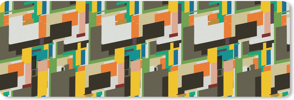 Muismat XXL 90x30 cm - Bureau onderlegger - Bureau mat Geometrisch - Patronen - Abstract - Bureaumat - Gaming mousepad xl - Bureaulegger groot - Computer deskmat