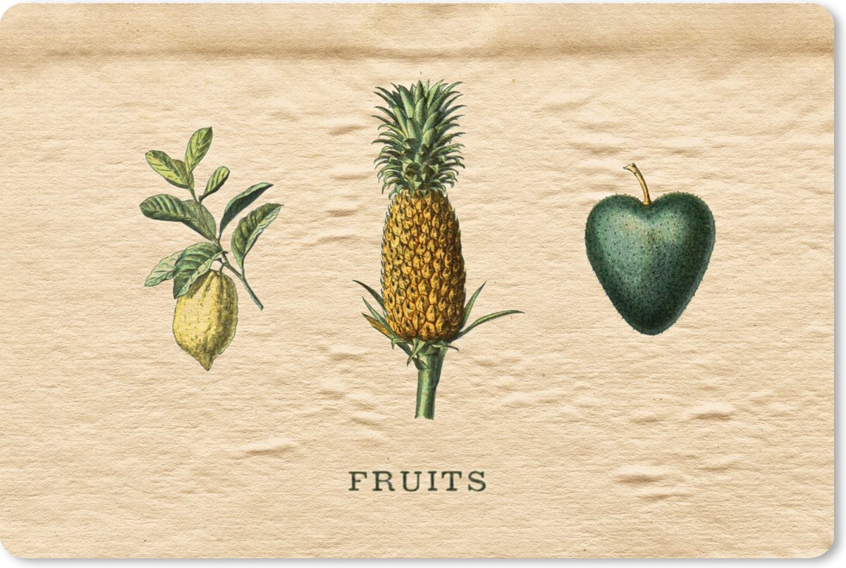 Muismat XXL 120x80 cm - Bureau onderlegger - Bureau mat Fruit - Eten - Ananas - Bureaumat - Gaming mousepad xl - Bureaulegger groot - Computer deskmat