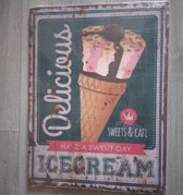Clair en Eef - wandbord - hout - Ice - cream