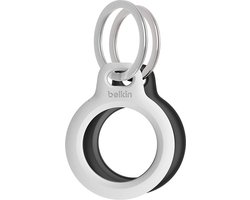 Belkin Beschermende houder met sleutelhanger - geschikt voor Apple AirTag - Zwart/Wit - 2 pack