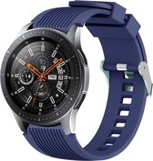 Siliconen bandje - geschikt voor Samsung Gear S3 / Galaxy Watch 3 45 mm / Galaxy Watch 46 mm - donkerblauw