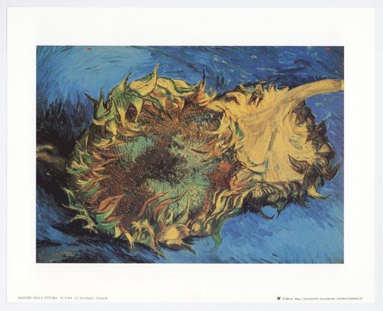 Mini kunstposter - Zonnebloem - Vincent van Gogh - 24x30 cm | bol