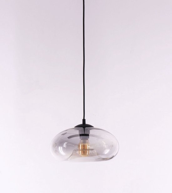 Hanglamp EEF Folded - getint grijs glas ufo - ø28cm - 150cm