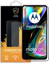 Motorola Moto G82 Screenprotector - MobyDefend Gehard Glas Screensaver - Zwarte Randen - Glasplaatje Geschikt Voor Motorola Moto G82