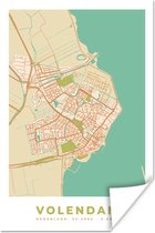 Poster Carte - Carte - Volendam - Plan de la ville - 120x180 cm XXL