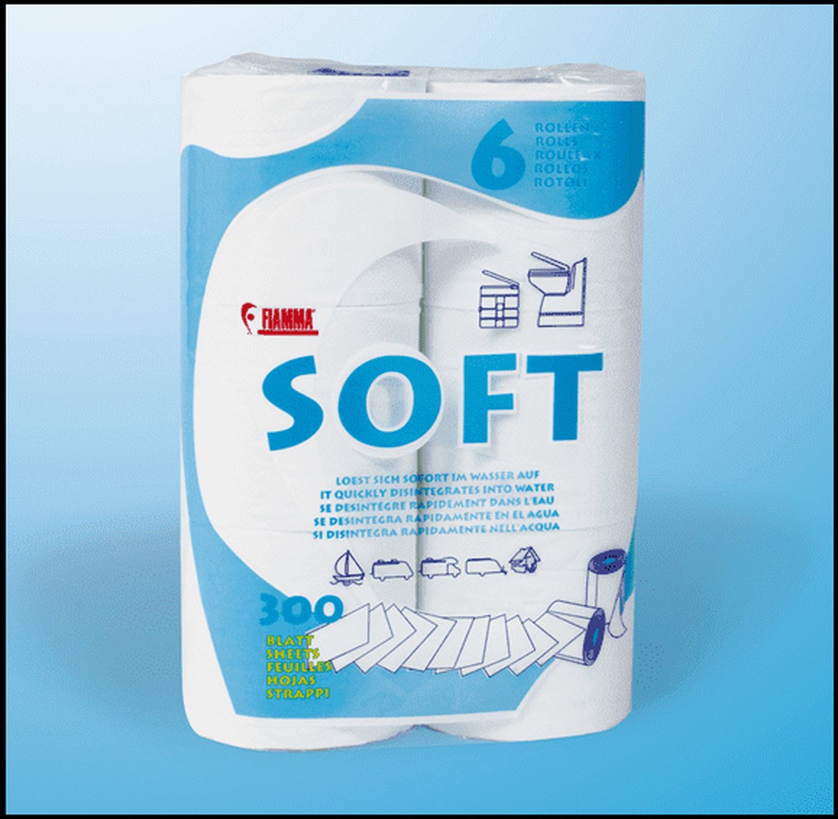 Fiamma Soft toiletpapier snel oplosbaar 6 rollen