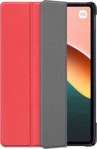 Xiaomi Pad 5 Bookcase hoesje - Just in Case - Effen Rood - Kunstleer