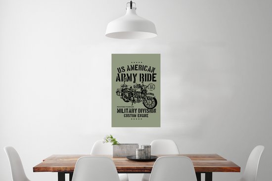 Affiche Mancave - Moteur - Armée - Vintage - 60x90 cm
