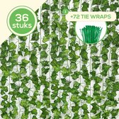 Klimop Slinger - 36 Stuks - 210cm Lang - Kamer Decoratie Plant voor Huis en Tuin - Kunst Hangplant - Bloemenslinger - Klimop Kunstplanten voor Binnen en Buiten