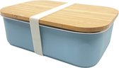 Smikkels - RVS Lunchbox - Broodtrommel school - 900ml - Duurzaam - Blauw - Lunchbox voor kinderen - broodtrommel kind - Brooddoos
