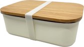 Smikkels - Boîte à pain Lunchbox en acier inoxydable - 900ml - Blanc doux