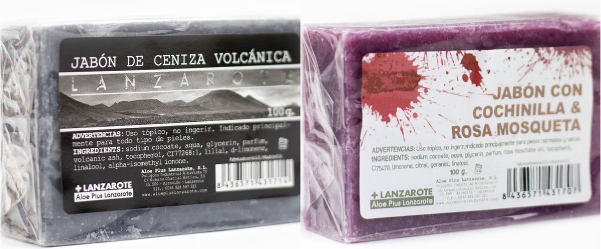 Handgemaakte zeep | combipack 2 stuks | Aloe Vera | Vulkaan | Rozenbottel | zeepblok | badkamer | hygiene | antibacterieel