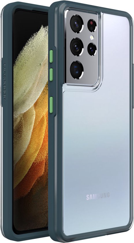 LifeProof See - Samsung Galaxy S21 Ultra 5 Hoesje - Blauw, Groen, Transparant