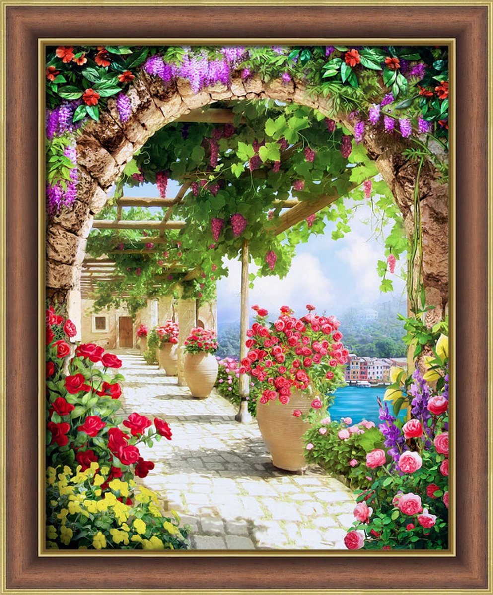 Artibalta Diamond Painting Sunny Porch 40x50 cm vierkante steentjes