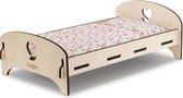 corolle - lit de poupée en bois fleuri