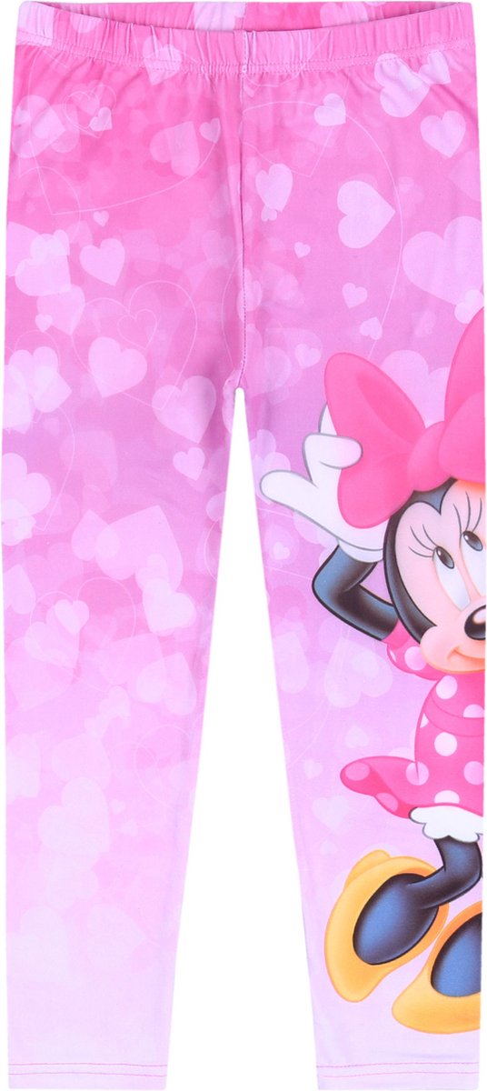Minnie Mouse DISNEY - Roze, Klassieke Legging met Hartjes en Afbeelding / 110