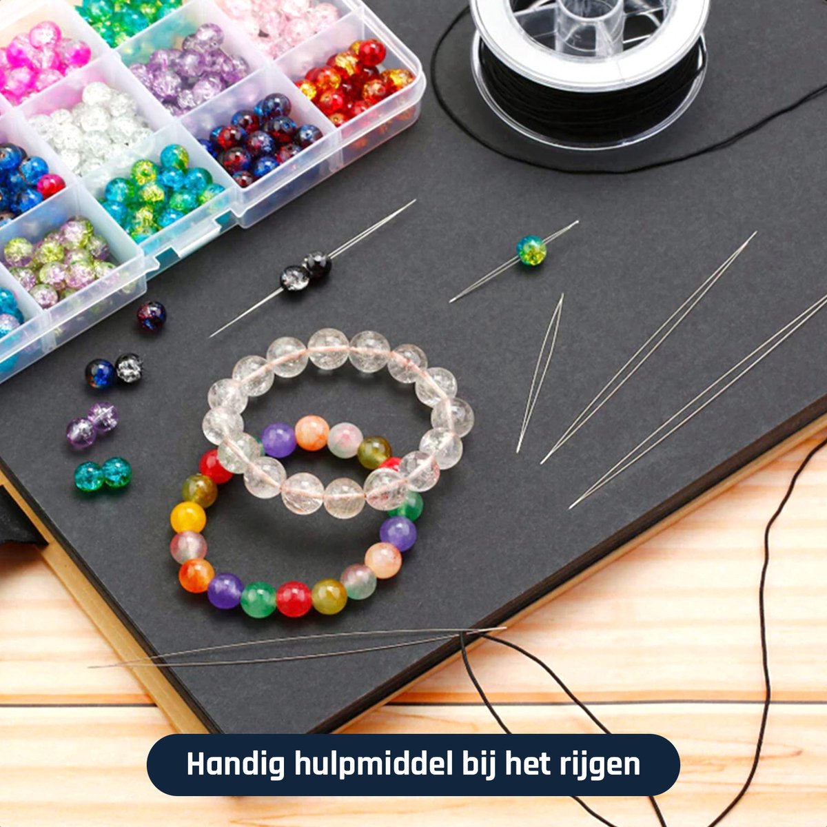 Kralen rijgnaald set voor het makkelijk rijgen van kralen - 8 delig — afbeelding 5
