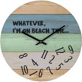 Klok I am on the beach time Ø34cm MDF