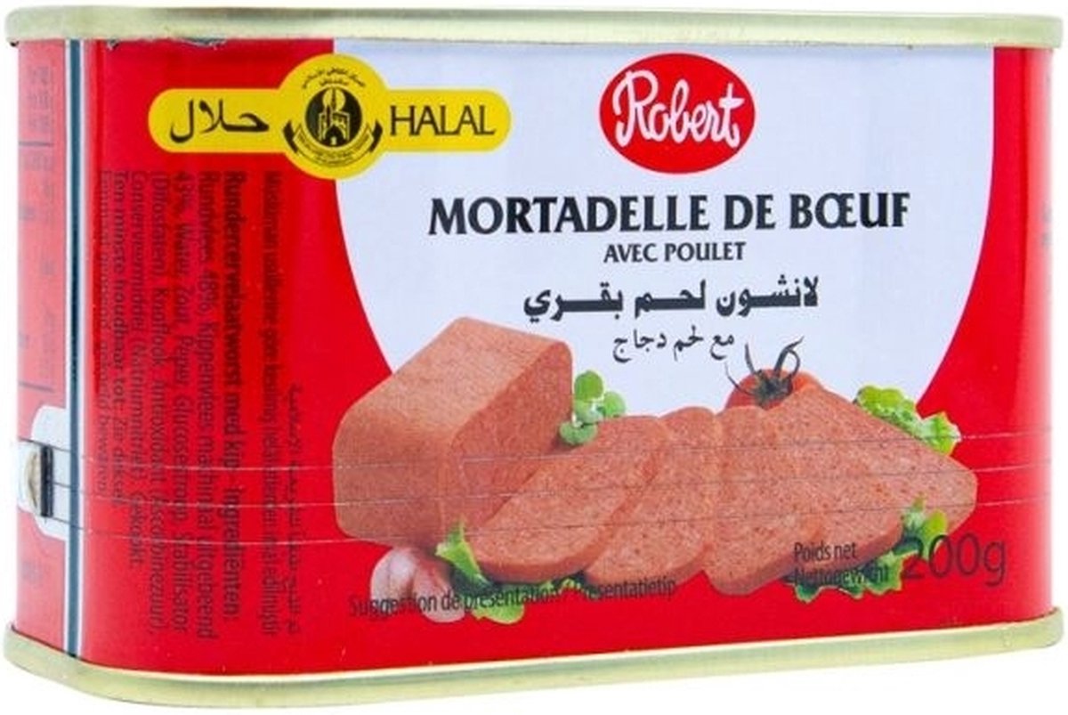 Robert luncheon Meat Ingeblikte Halal Rund 2 x 200 Gram