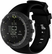Siliconen Smartwatch bandje - Geschikt voor Suunto Core siliconen bandje - zwart - Strap-it Horlogeband / Polsband / Armband