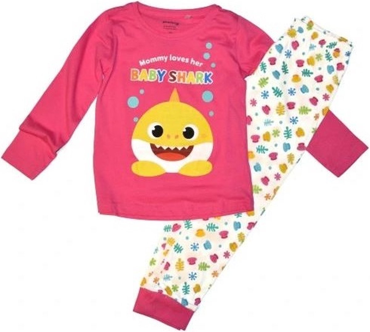Pingfonk - Baby Shark Pyjama - meisjes - roze - maat 110