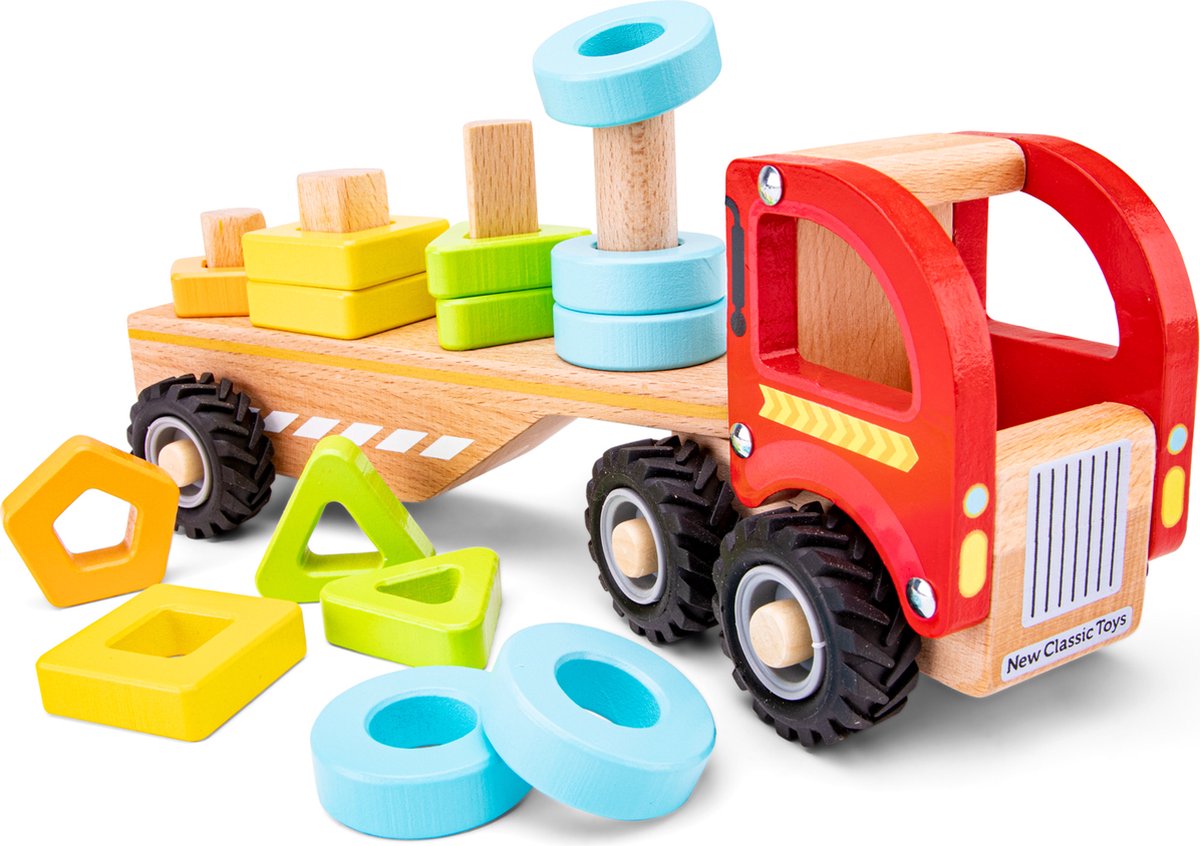 New Classic Toys Houten Vrachtwagen met Vormen | bol