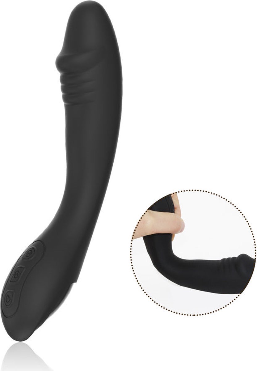 Goedkoopste TipsToys Vibrator Dildo met Vibratie Seksspeeltje Zwart