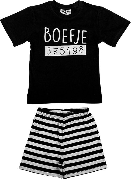 Fun2Wear - Shortama Boefje - Zwart - Maat 74 -