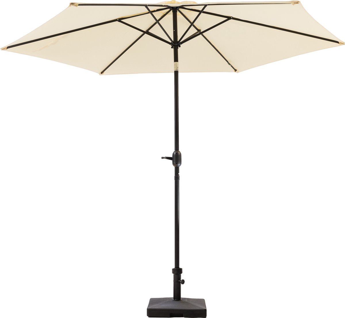 MaxxGarden Stokparasol - tuin en balkon parasol - opdraaisysteem - 300 cm - Creme