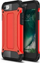 Mobigear Hoesje geschikt voor Apple iPhone SE (2022) Telefoonhoesje Hardcase | Mobigear Outdoor Backcover Shockproof | Schokbestendig iPhone SE (2022) Telefoonhoesje | Anti Shock Proof - Rood