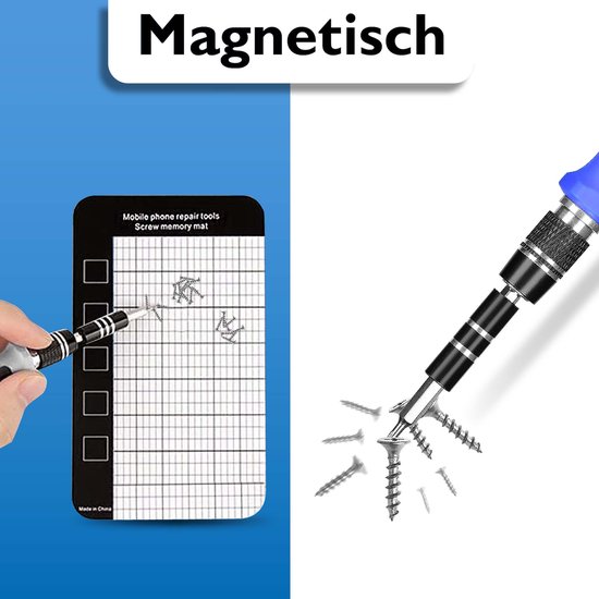 125 delige Precisie Schroevendraaierset - Blauw - Magnetisch - Schroevendraaier - Gereedschapset - Bitset - Gereedschap - Reparatie - Werkbank - Gereedschapskoffer - Opbergbox