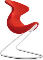 Aeris Oyo Nexis  - eetkamerstoel - rood - framekleur wit - zitschaal wit - zitbekleding polyester