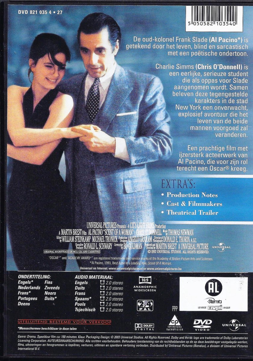 SCENT OF A WOMAN (Dvd), Chris O'Donnell | Dvd's | bol.com