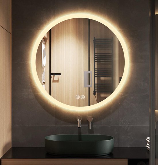 Melili Spiegel-LED spiegel-LED badkamer spiegel- 3 LED Verlichting  Standen-Anti... | bol.com