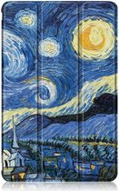 Shop4 - Samsung Galaxy Tab A7 Lite (2021) Hoes - Smart Book Case Gogh Sterrennacht
