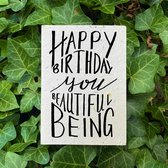5x Bloeikaart 'You Beautiful Being' - Plantbare Verjaardagskaart met zaden